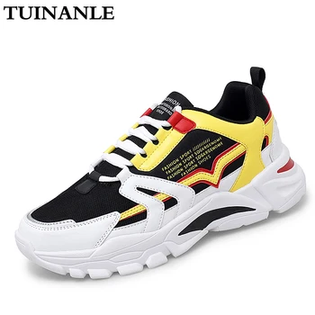 

TUINANLE Women Sneakers 2020 Quality Red Platform patchwork Sneakers Women Shoes Chunky Sneakers Lace Up Dad Shoes Basket Femme