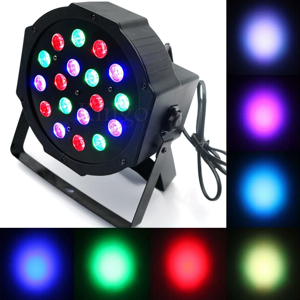 18 Led сценический светильник 110В 220В Par Светильник RGB DMX512 Master Slave плоский DJ