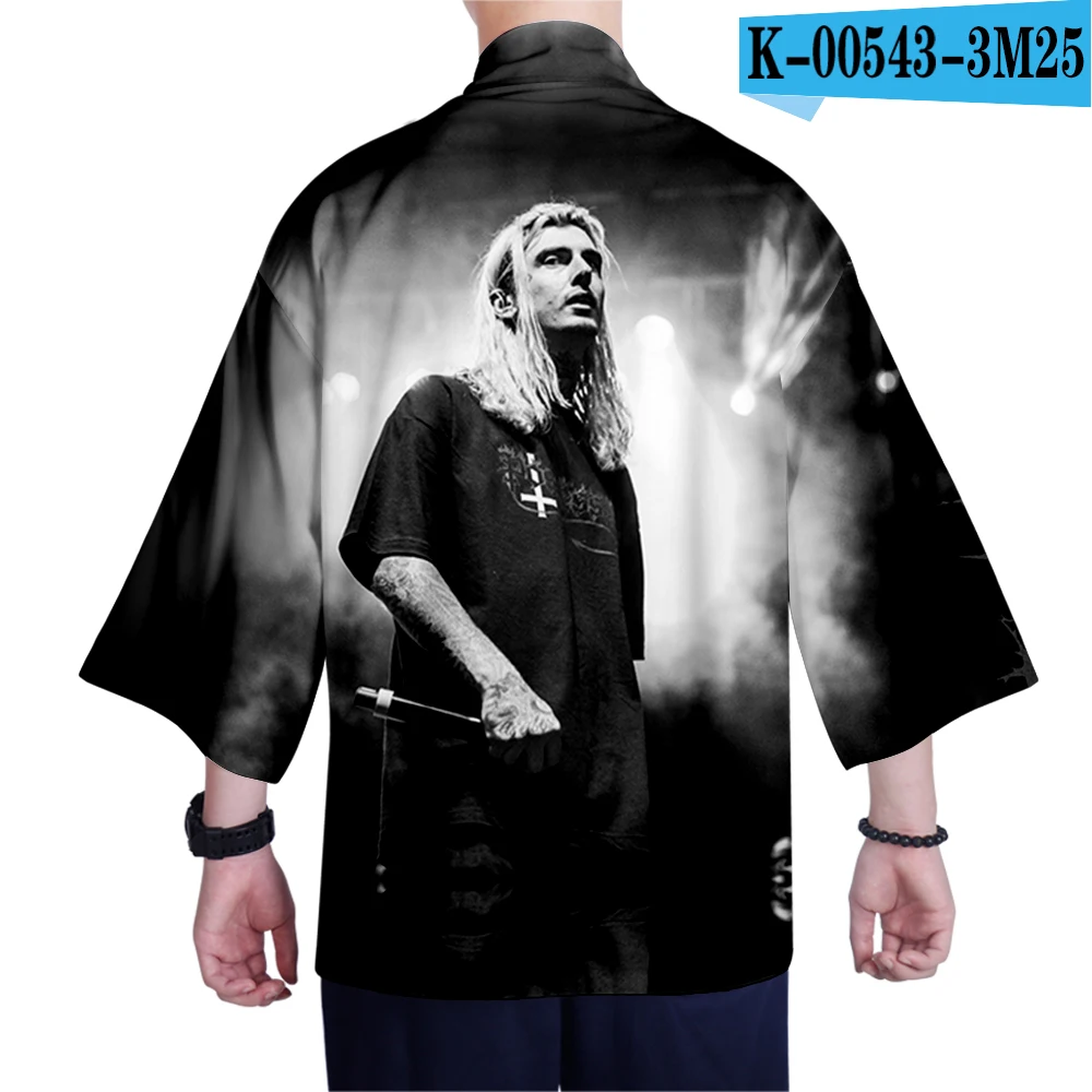 Ghostemane, рубашка для косплея, кимоно, традиционная юката, мужское кимоно, японский косплей, harajuku Ghostemane, кимоно, рубашка, уличная одежда - Цвет: Слоновая кость
