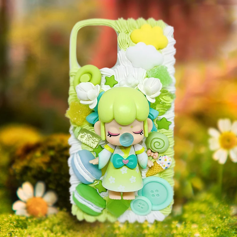 

Kawaii Handmade For Samsung s20 FE 5G DIY Case Note 20 ultra Cute Girl Phone Cover Galaxy s22 S21 S10 plus 3D Flower Cream shell