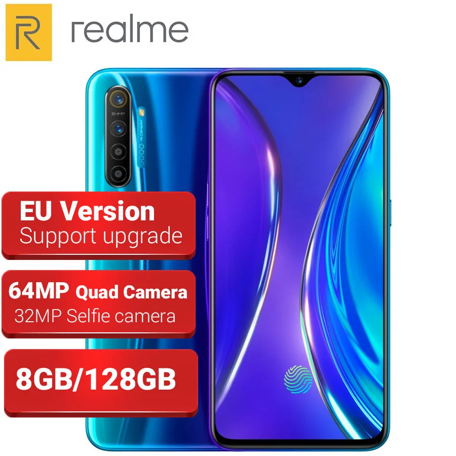Мобильный телефон Realme X2, 8 ГБ, 128 ГБ, 64 мп, Восьмиядерный процессор Snapdragon 730G, 6,4 дюймов, NFC, 64 мп, четырехъядерный, фронтальная камера 32 МП, смартфон