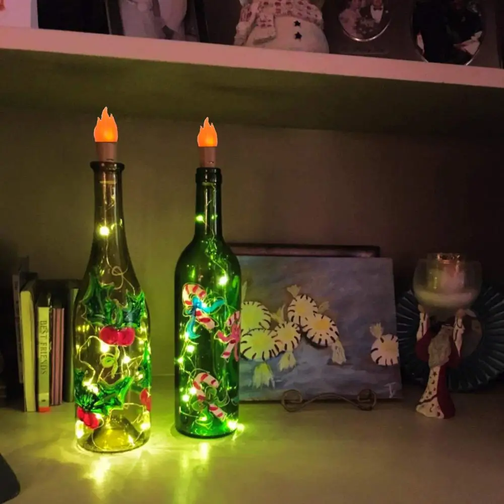 Фонарь светильник светильники в форме винных бутылок на батарейках Сказочный светильник s для вечеринок, свадеб, рождественских украшений