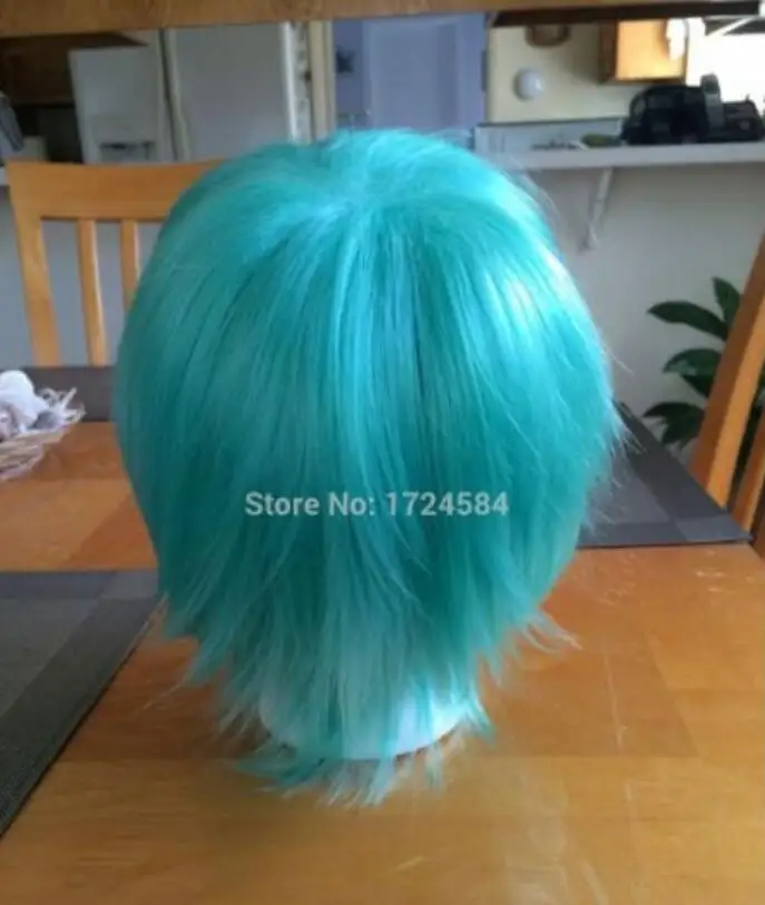 SHUN короткий синий косплей парик | Тематическая одежда и униформа