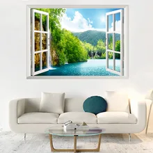 Кун по-прежнему трансграничной Стиль Горный речной пейзаж jia Чжуан стены Гостиная Спальня коридор экологически чистые де