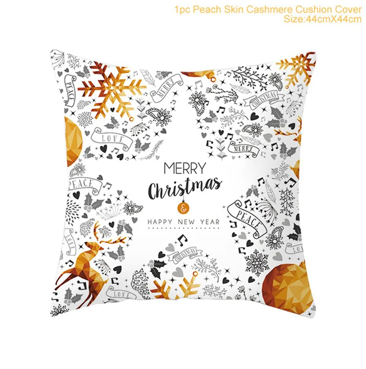 Cushion cover B Одежда для питомцев с изображением снеговика Санта Клауса, подарки, наклейка на автомобиль, Рождественский Декор для дома,, Рождественский Декор, на год - Цвет: Cushion cover B