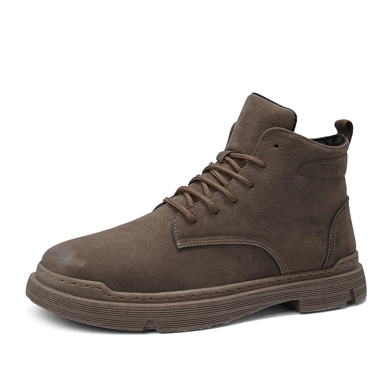 Мужские ботинки Martin; botas hombre; британский стиль; модная зимняя обувь для отдыха; Прямая поставка; удобная мягкая износостойкая обувь; AODLEE