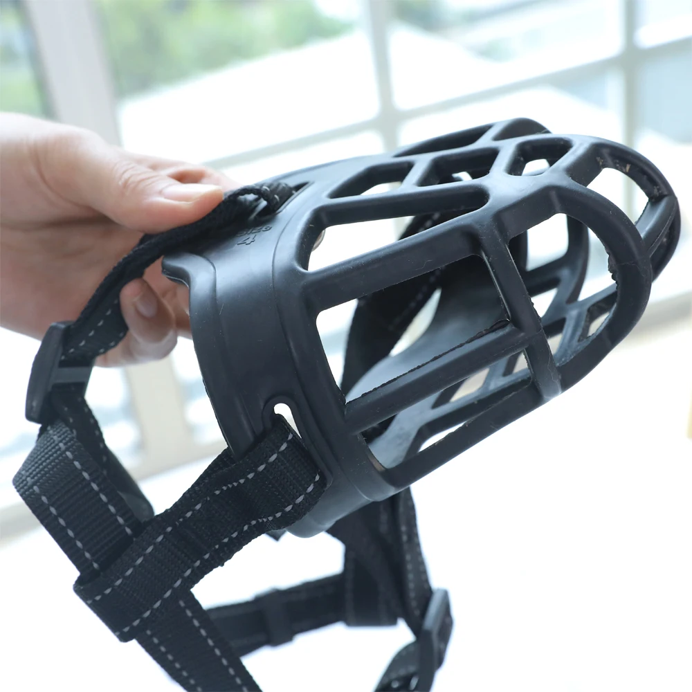 Hoopet Breathable Durable Muzzle For Large Dog Corgi Alaska Mask Golden Retriever Leash Harness Nylon Outing Pet Basket Supplier