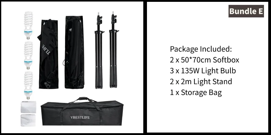 Professional Photography Kit Lighting Equipment Soft Light Umbrella Softbox Bulb Holder Light Bulbs Backdrops Photo Studio Kits