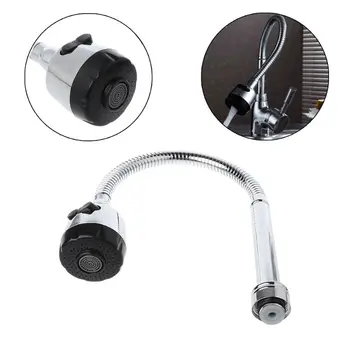 

Kitchen Bar Faucet Hose Double Hole Water Zinc Alloy Replacement Tap 48cm