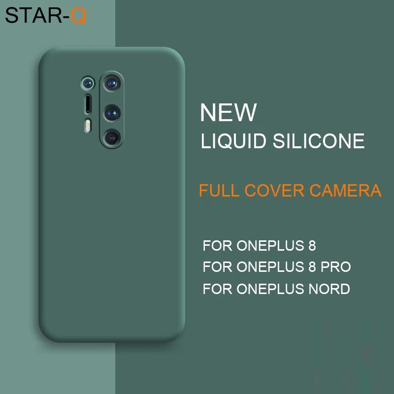Чехол-накладка для oneplus 8 pro из жидкого силикона | Мобильные телефоны и аксессуары