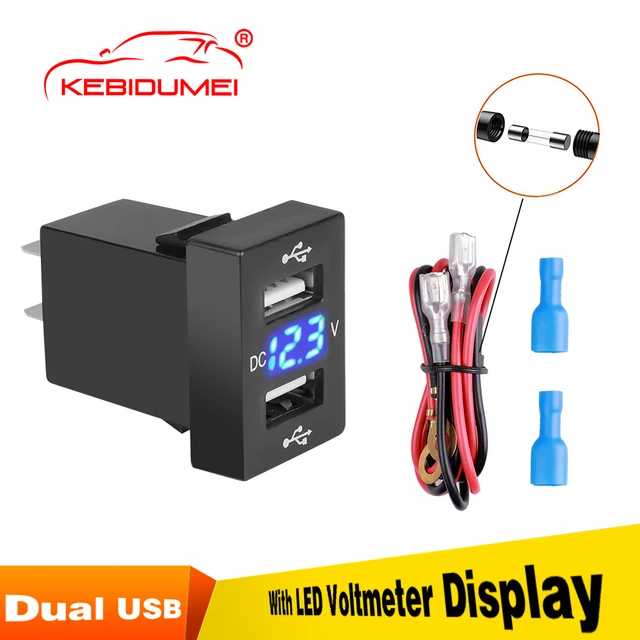 Presa Usb per auto adattatore Usb da 12V a 5V per connettore porta  caricatore Usb per auto In auto 2.1A doppio telefono a 2 porte per auto  serie Toyota - AliExpress