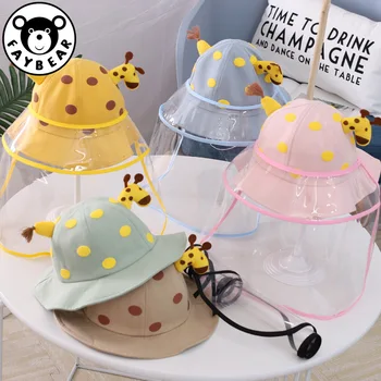 

Baby Protective Hat Removable Cover Outdoor Giraffe Anti Splash Dust-proof Full Face Covering Anti Droplets Sun Protection Cap