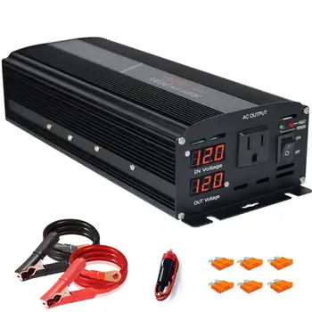 

1000w Pure Sine Wave Inverter 12v dc to ac 120v Off Grid Solar Power Inverter Car Battery Home Use Converter LED Dispaly