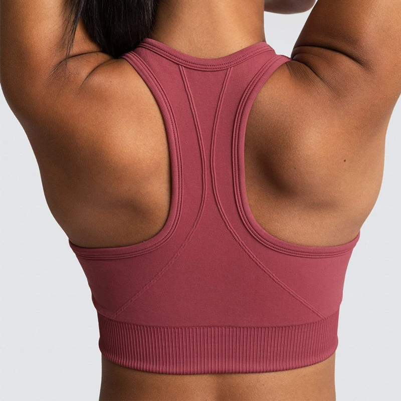 Gathering Fitness Bra Shock Proof Women Sport Tank Top Breathable Yoga suit Wireless Underwear Gym Clohte