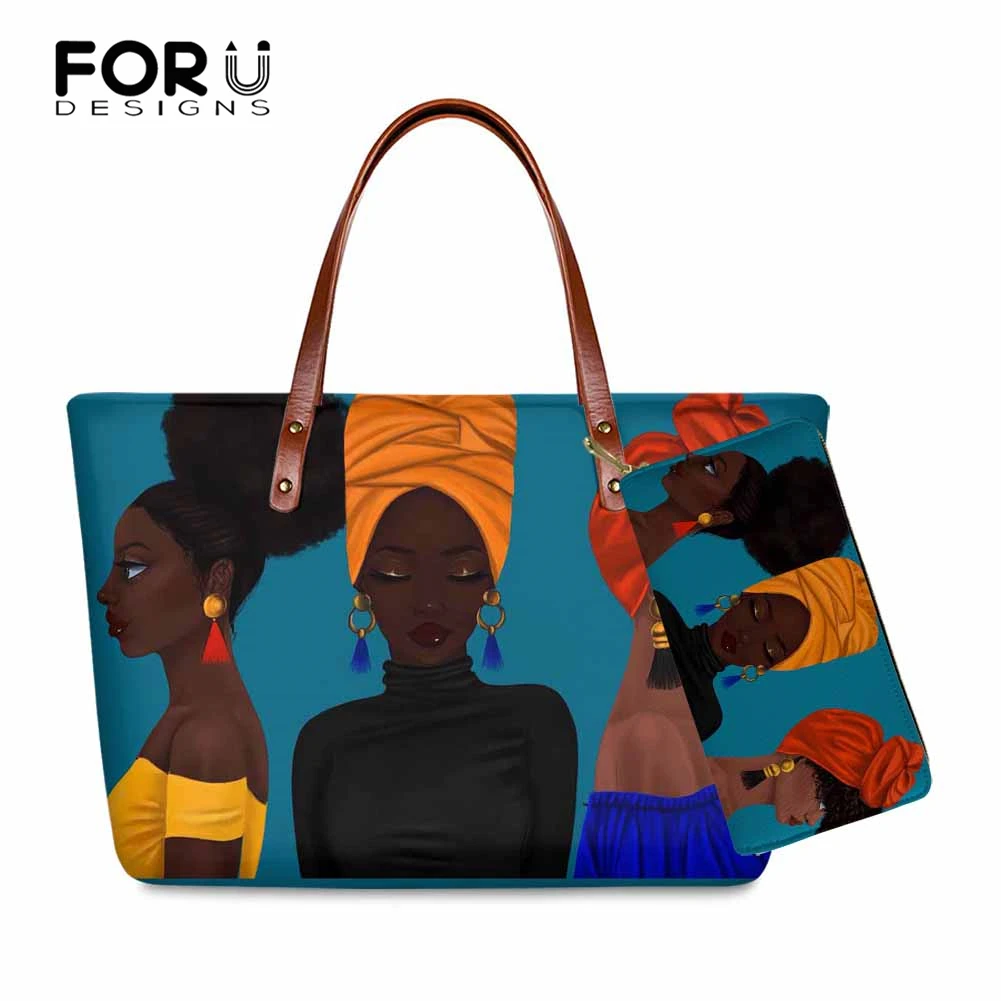 FORUDESIGNS/черные женские сумки в африканском стиле для девочек дамские Роскошные