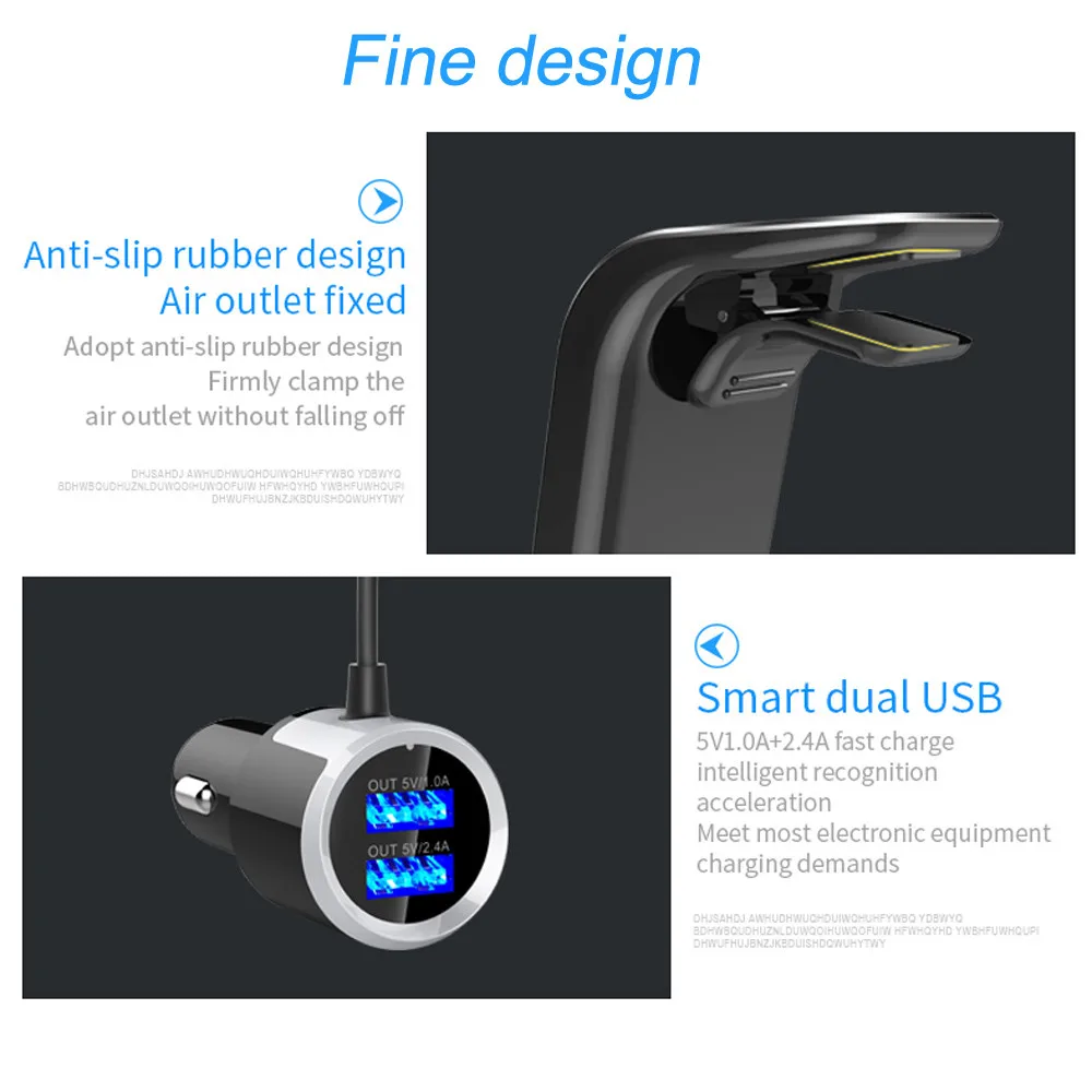 Hands-free Bluetooth автомобильный комплект fm-передатчик двойной USB выход MP3-плеер светодиодный экран для отображения номера 1014