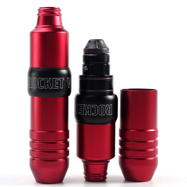 red Qink Rocket V3 поворотная ручка для тату постоянный макияж бровей RCA Shader Liner картридж поставка - Цвет: red