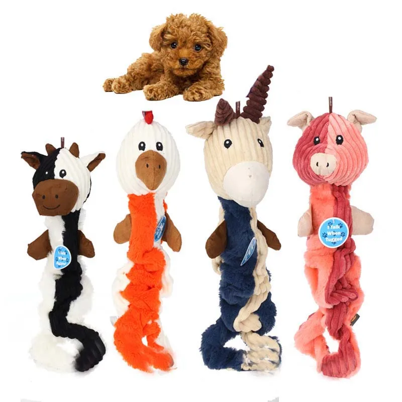 OnnPnnQ Imitate Sound Animal Plush Dog Toy interactive Toy For Dog Puppy Funny training Bite Resistant Chew Squeak Pet Supplies7