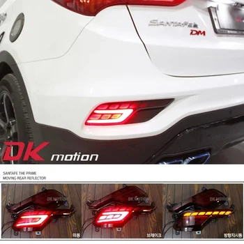 

For Hyundai IX45 2015 2016 2017 Car rear bumper lamp stop lamp signal moving yellow light breathing