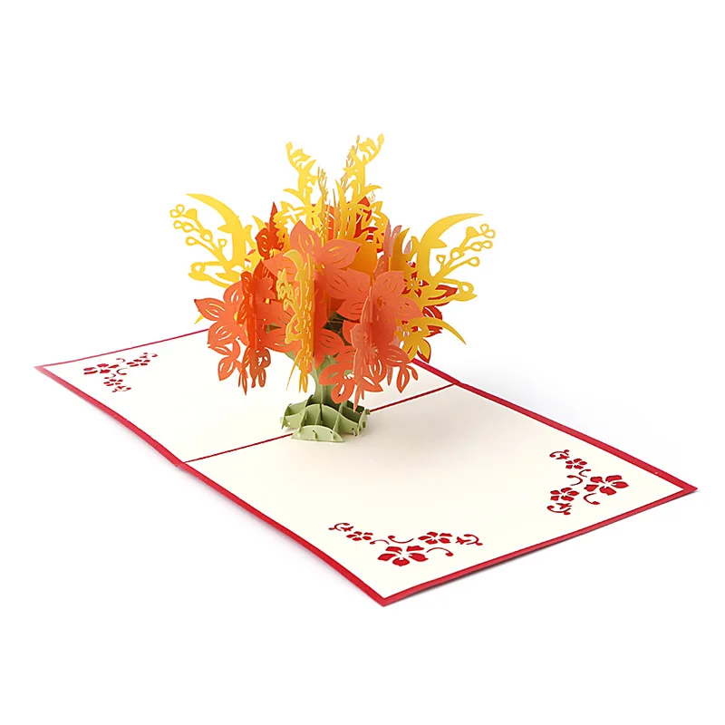 3D всплывающие поздравительные открытки ручной работы с днем рождения с Рождеством