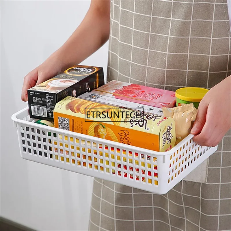 50 шт. пластиковое домашнее хранилище корзина Stroage Snack Basket Косметика Ванная комната Кухня разное органайзер для держателя корзины