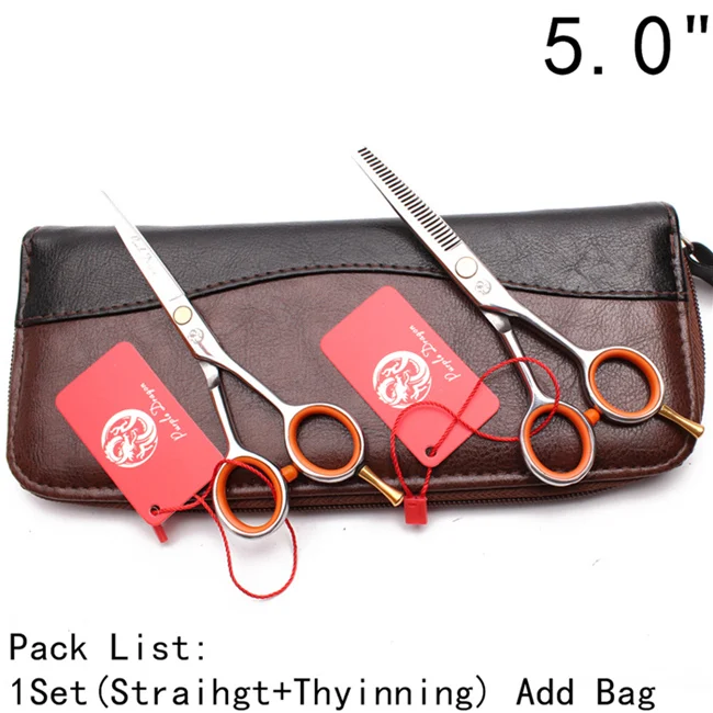 Z1017 Yin D 5YY Professional Hair Scissors Z1017 4.5" 5" 5.5" JP Steel Barber Shear Thinning Shears Hair Cutting Scissors Detachable Finger Rest - Цвет: Z1017 Yin D 5YY
