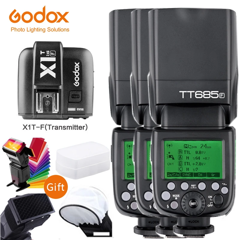 Godox TT685F 2,4G беспроводной ttl высокоскоростной синхронизатор GN60 Вспышка Скорость lite X1T-F передатчик триггер для Fuji XT-30 XT20 XT3 XT2 GFX50R