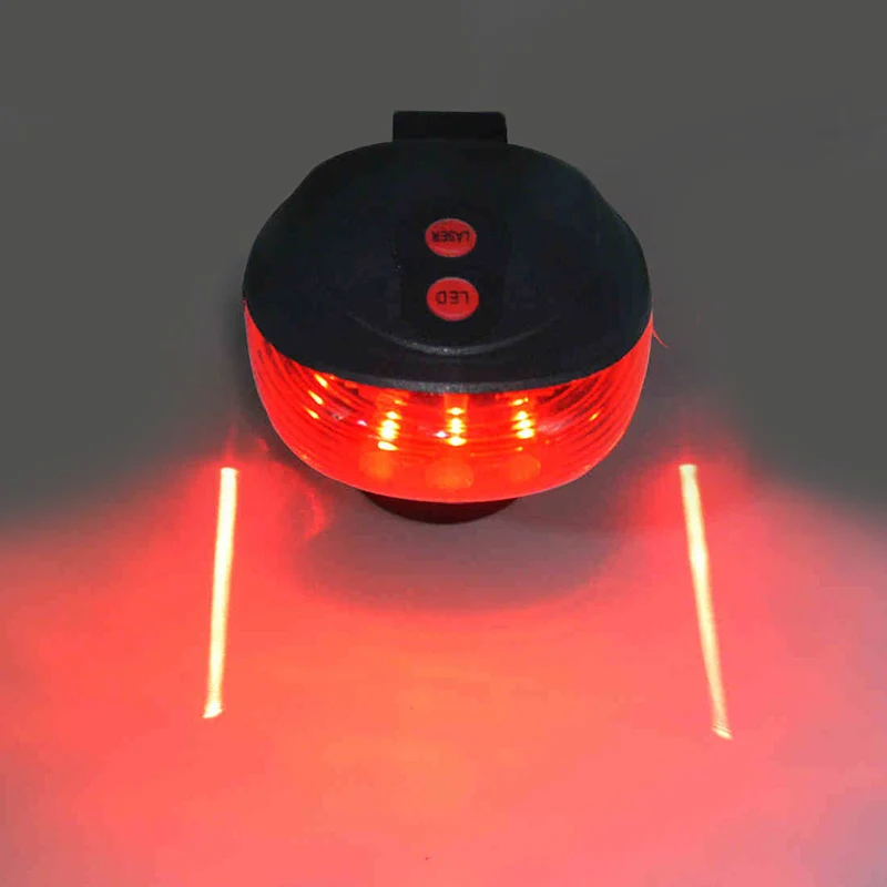 5LED+ 2 лазера Горный Дорожный велосипед свет лазера велотренажёр безопасности предупреждающий сигнал поворота лампы 7 модель внимание FDX99 - Цвет: Straight Line