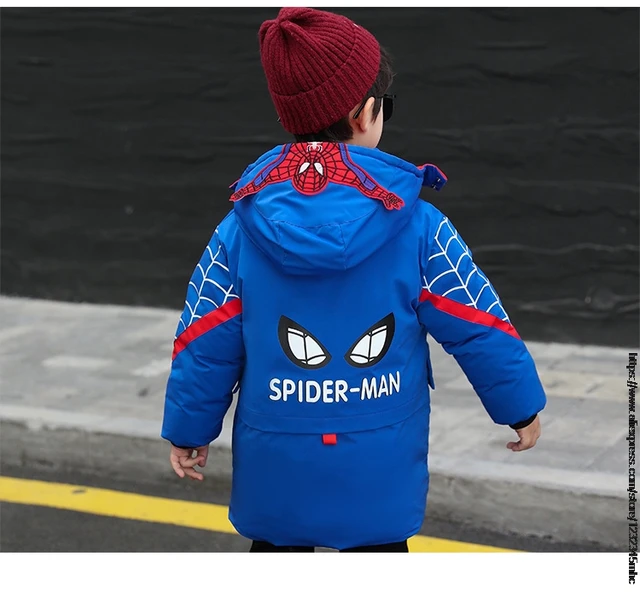 Chaqueta de SpiderMan de Disney para niños, abrigos con capucha de  invierno, nueva ropa de abrigo, chaqueta para niños, ropa acolchada para  niños, chaquetas gruesas de otoño de 160cm (13-14 años) Gao