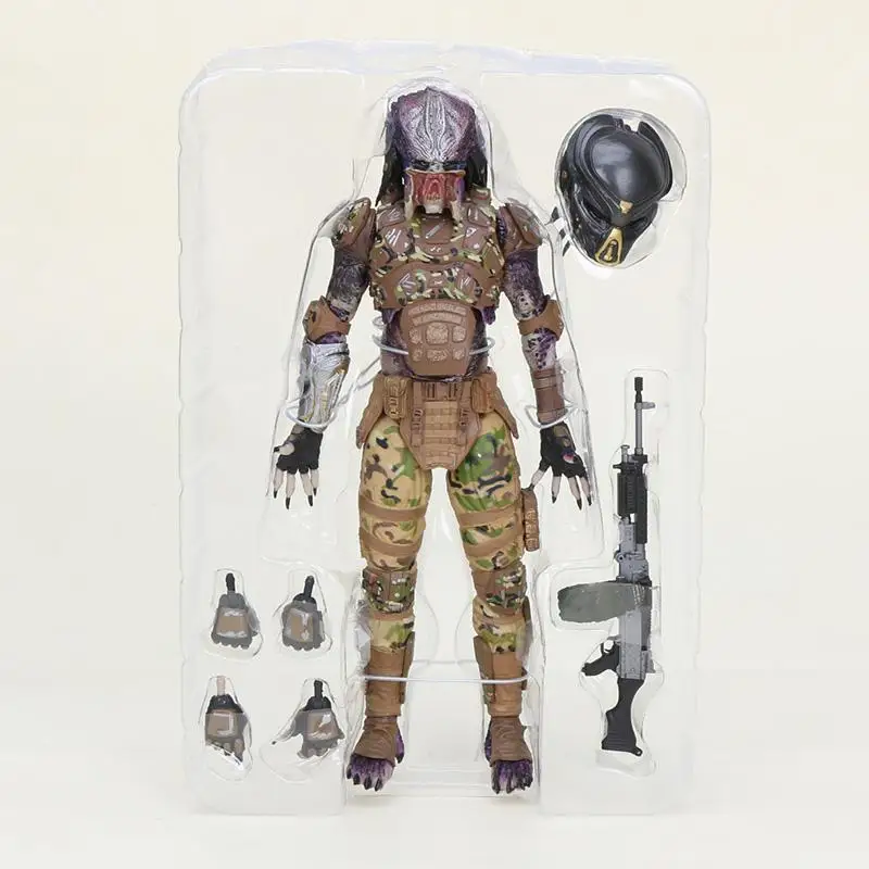 20 см NECA фигура Хищника Хищник масштаб конечная P1 джунгли Охотник джунгли демон бетонный клан Лидер ПВХ фигурка модель игрушки - Цвет: 9 without box