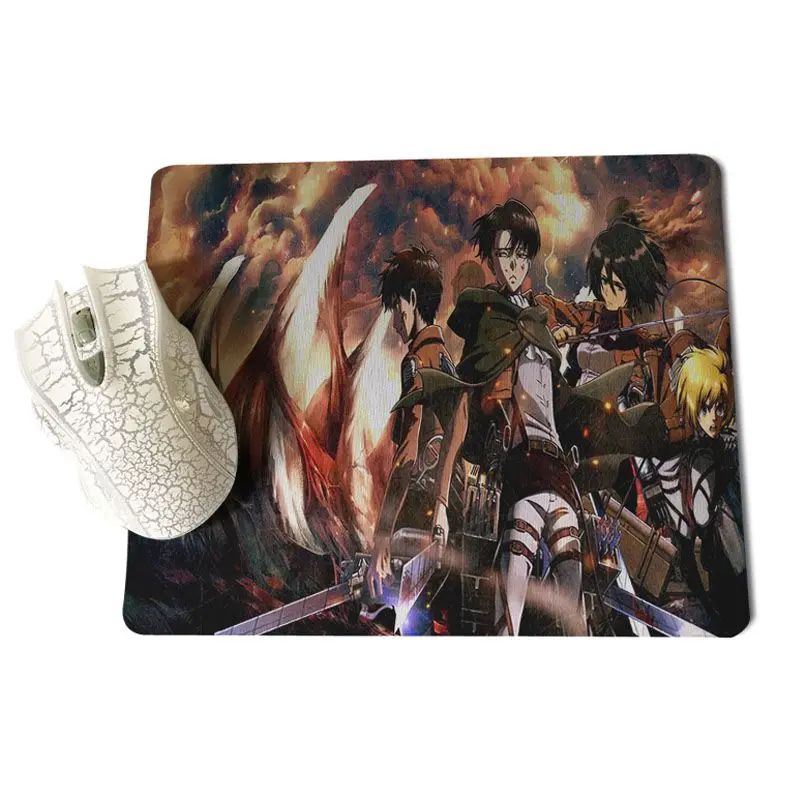 Новый дизайн Attack on Titan красивый коврик для мышки в стиле аниме размер для 18x22 см 25x29 см резиновые коврики для мыши