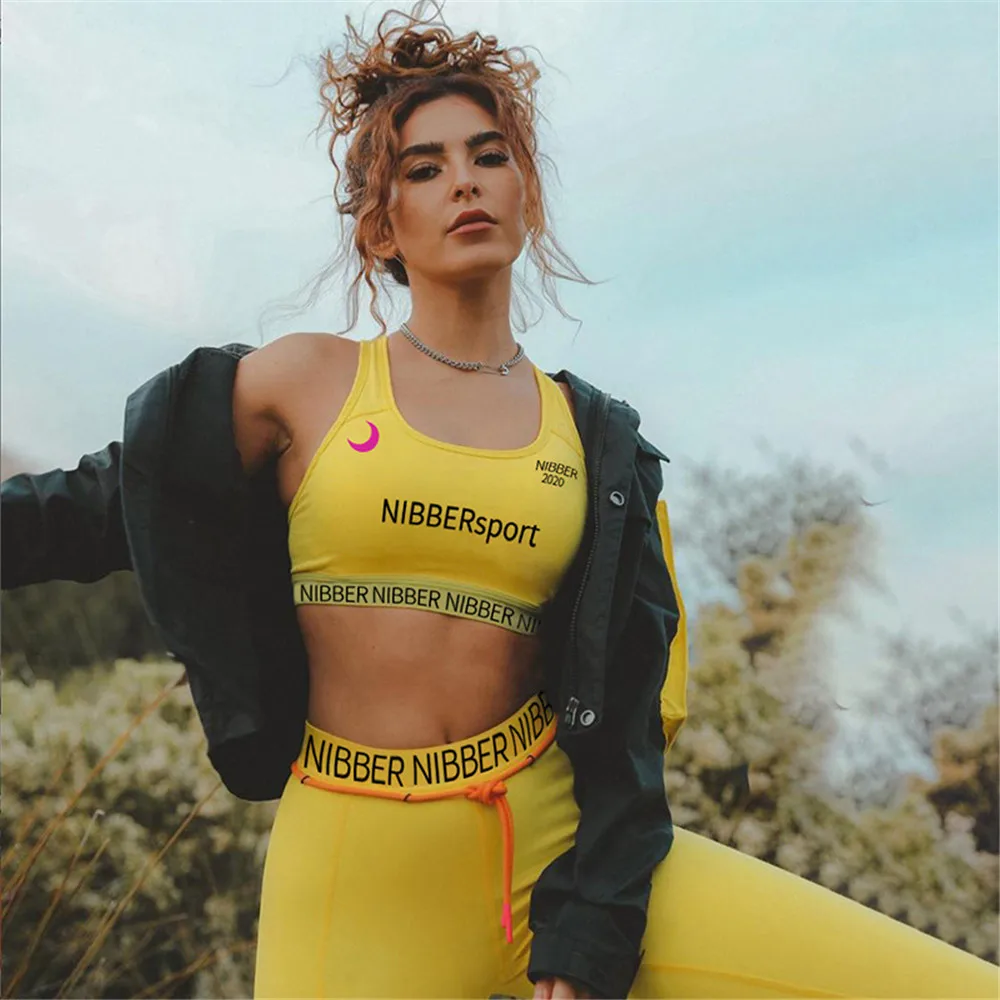 

Two Piece Summer Women Seamless Yoga Set Fitness Sports Suits Gym Clothing Home Clothing Yellow High Waist Running Workout Suits