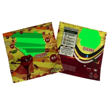 

2020 Hot selling edibles packaging bag empty resealable gummy packaging 500mg 350mg Candy mylar zipper plastic bag smell proof m
