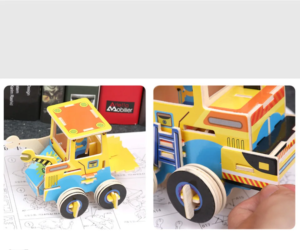 3D трехмерные головоломки игрушки для детей DIY деревянная модель рождественские подарки ручной работы для детей