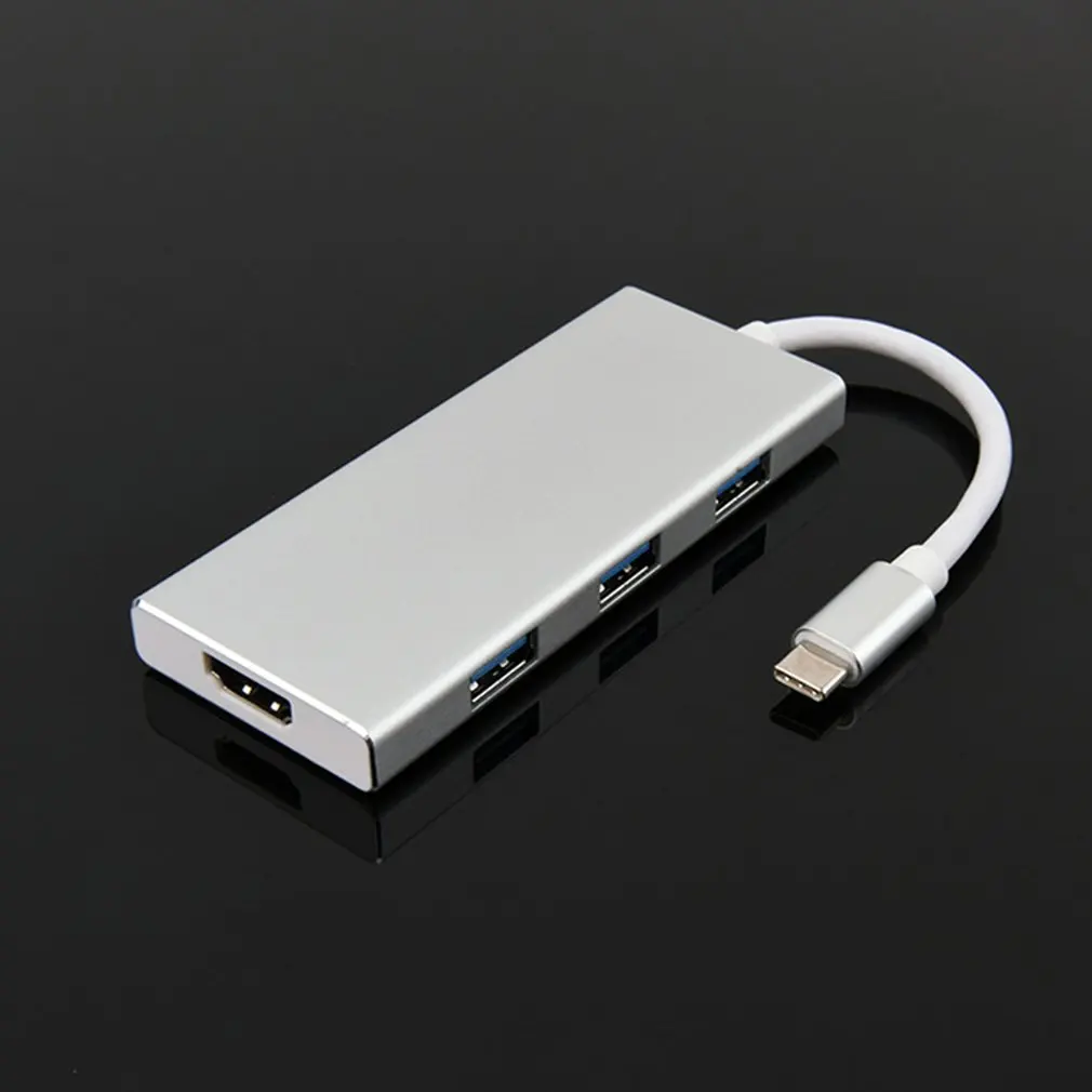 Тип-c к HDMI тип-c док-станция HDMI/Usb3.0 концентратор Tf карта конвертер компьютер внешние аксессуары