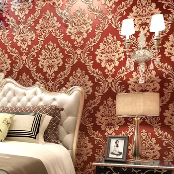 

European 3d luxury gold non-woven wallpapers Living room bedroom hotel clothing store wallpaper high-end gold wall paper rolls