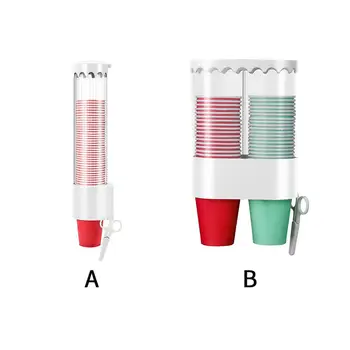 

Automatic Wall Mounted Disposable Cup Dispenser Holder Space Saving Remover Plastic Shelf Home Office Dustproof Storage R