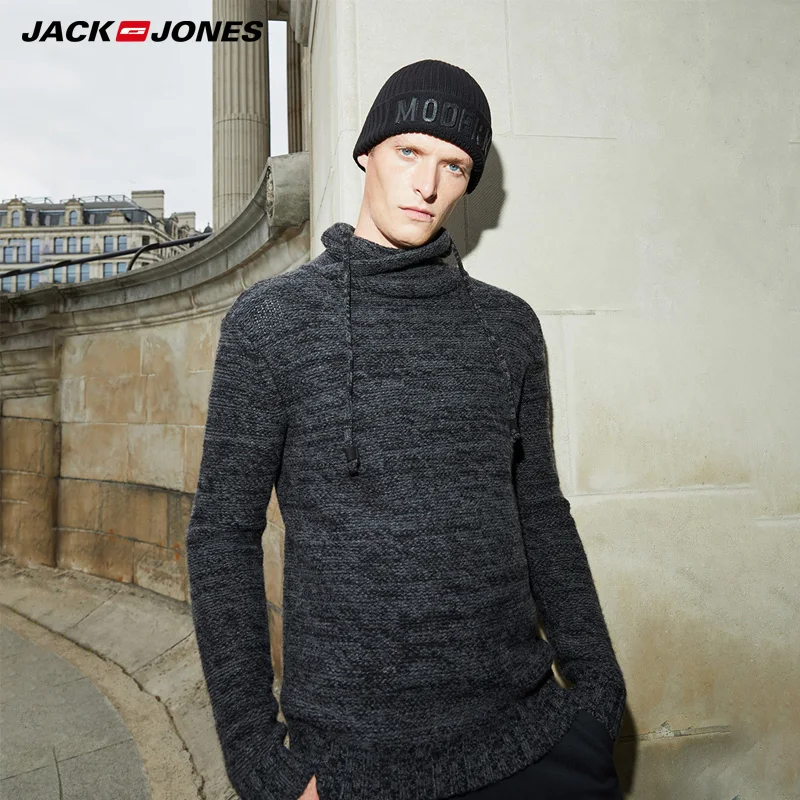 Мужской утепленный пуловер jack Jones на осень и зиму свитер с воротником черепашкой