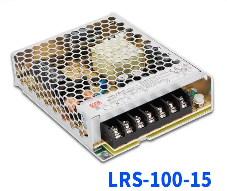 [Семь Неоновые] бренд MEAN WELL представляет LRS-100-15 15V 7A 100 Вт высокой мощности Мощность высокая эффективность один Выход переключение Питание
