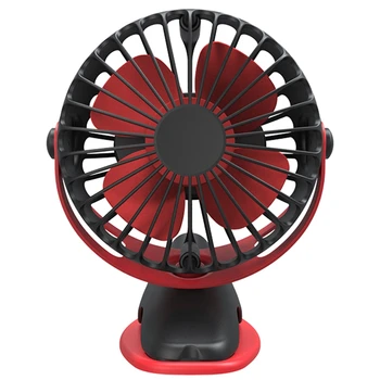 

-Portable Cooling USB Fan 4 Speeds 360 Degree All-Round Rotation Rechargeable Air Fan USB Charging Desktop Clip Fan