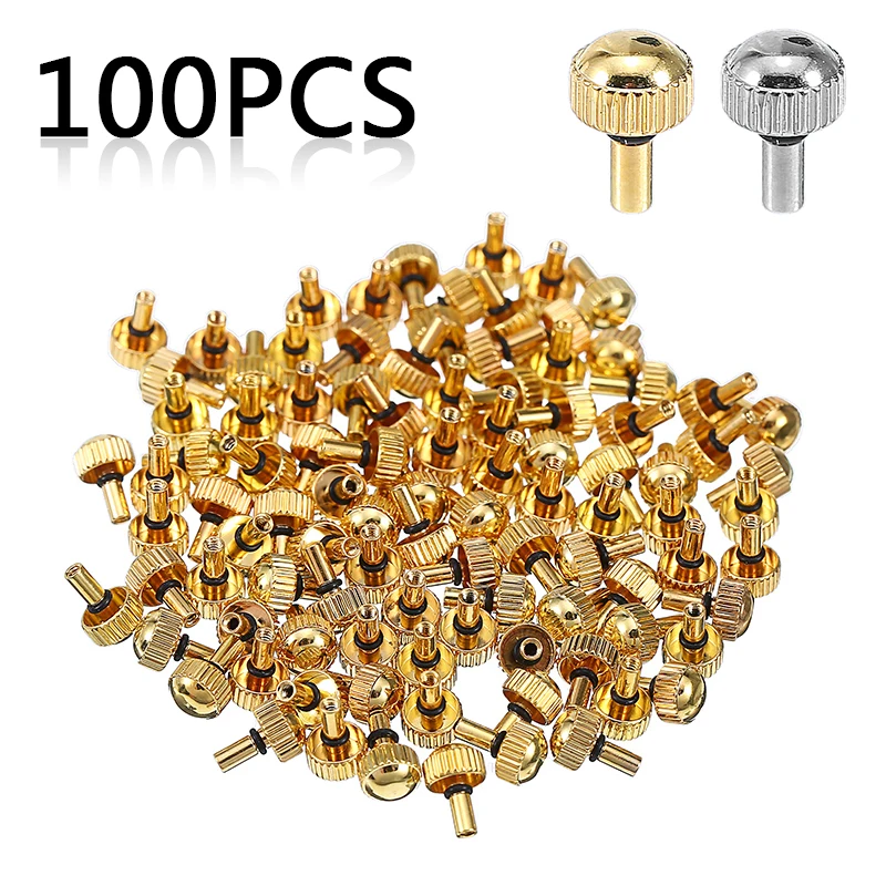 

100pcs/lot Replacement Screw Tube Watch Crown 3.5mmx0.9mm Gold Silver Flat Long Shape Watch Crown Parts Set Watch Repair Tool