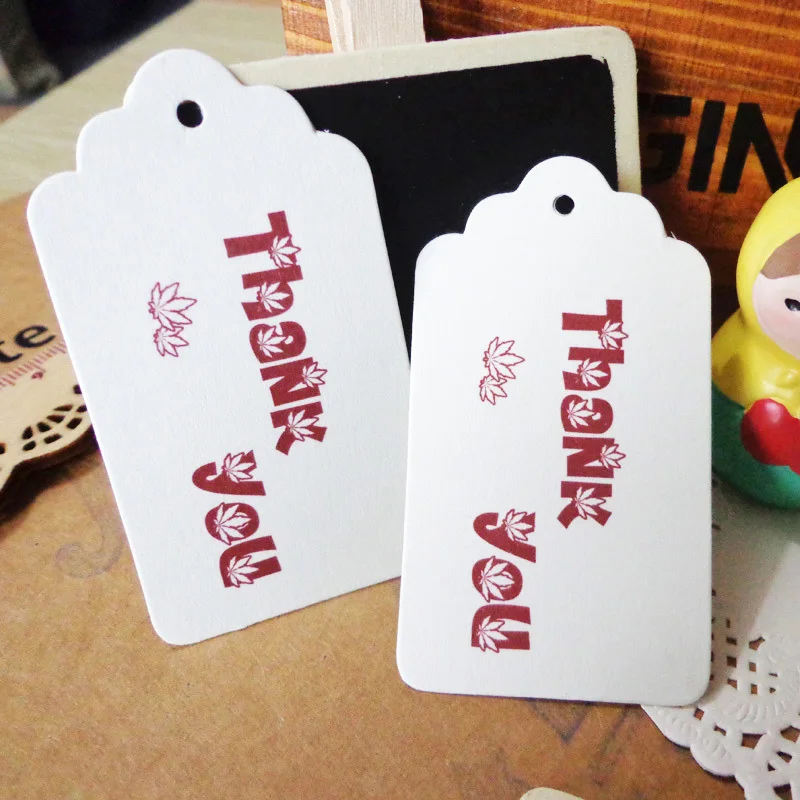 50 шт. благодарственные подарочные бумажные бирки DIY Швейные принадлежности бирки 4x7 см вечерние бумажные этикетки для свадебной вечеринки