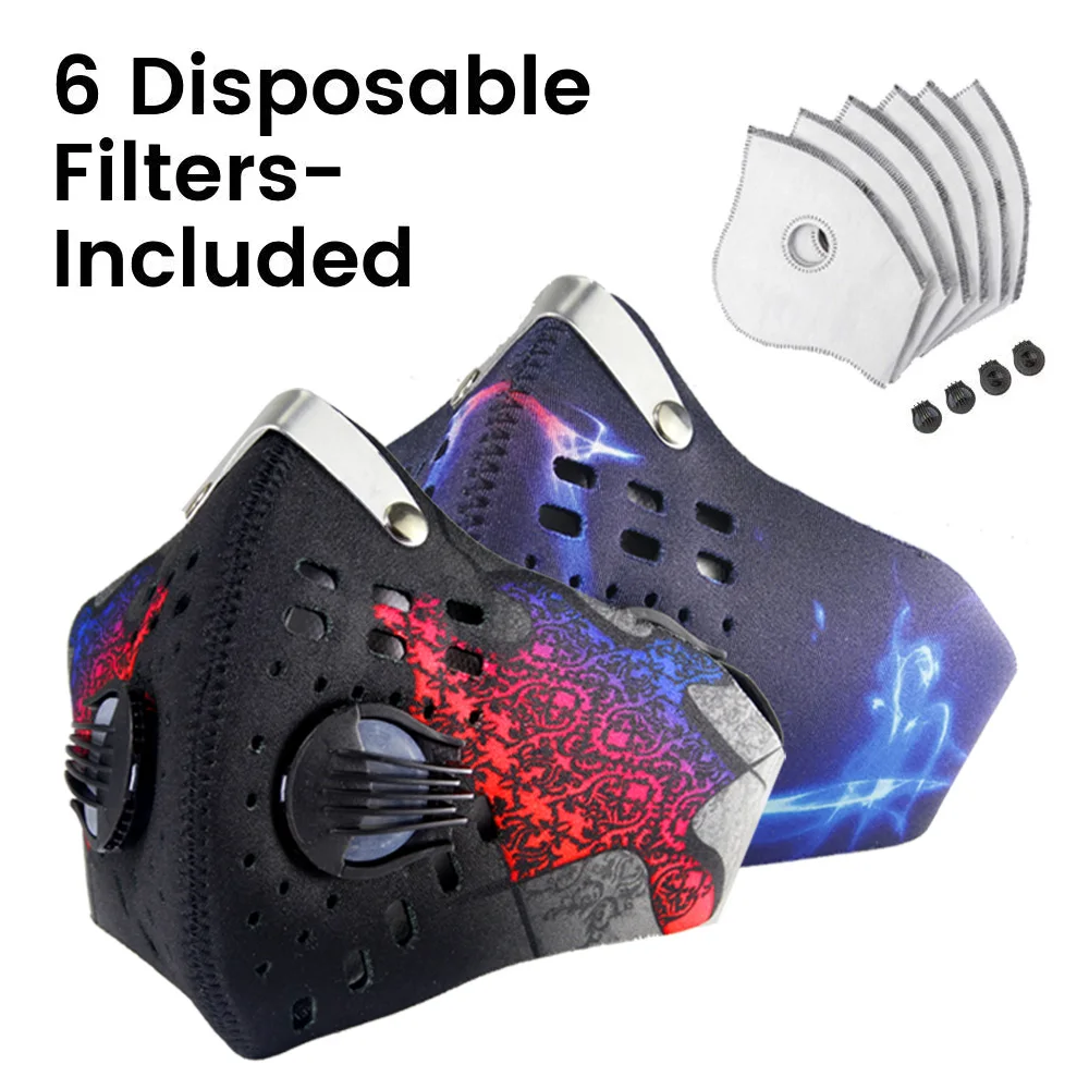 GLORSUN pollution mask custom neoprene dust pm2.5 bike cycling mouth fine air filter anti odor smog fashion pollen | Красота и