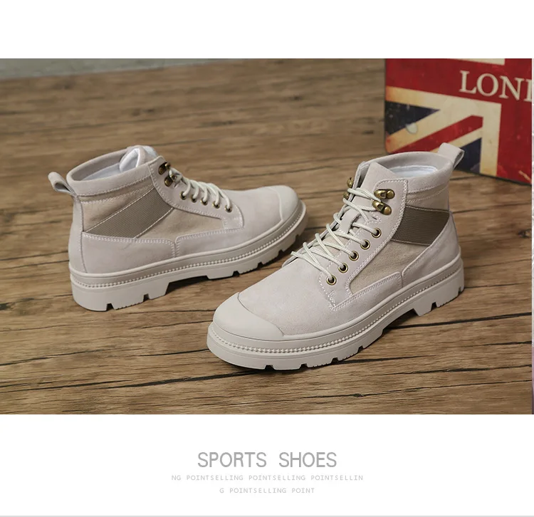 Men's shoes Martin boots men's fashion desert boots high top lace up tooling boots