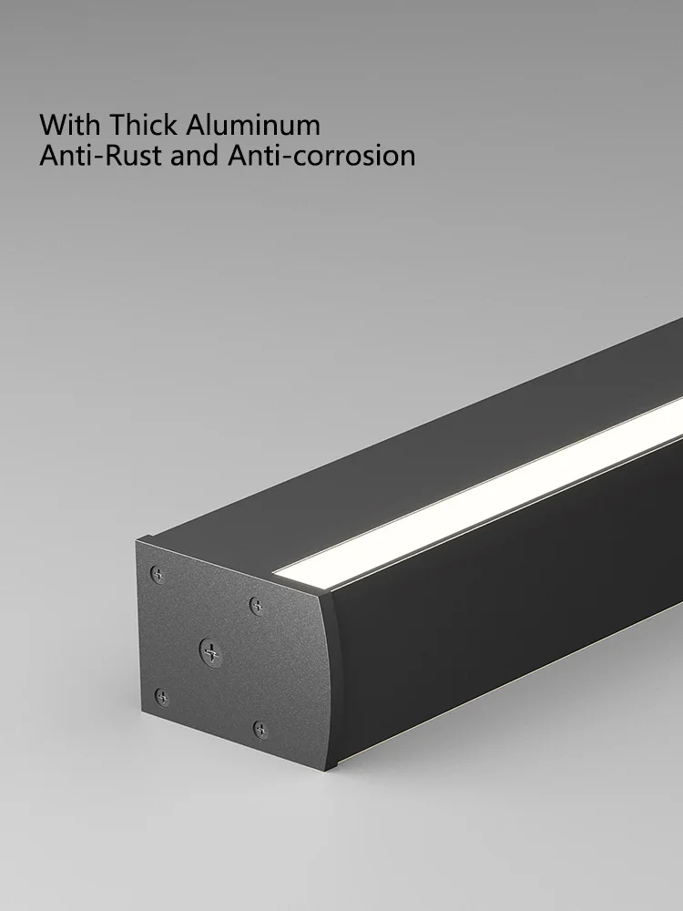 Black LED bedroom bedside wall lamp minimalist living room aisle sofa background wall ceiling lamp one word long 6