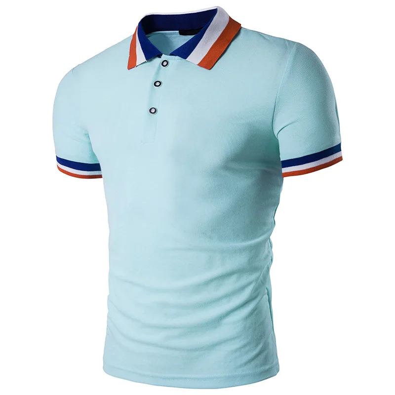 

Poloshirt Men Polo Shirts with Short Sleeve Solid Collar Polo Para Hombre Camisas Business Polo Causal Solid Lapel