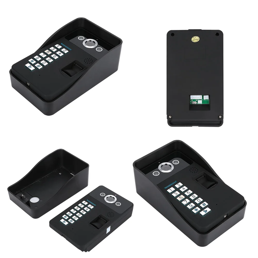 Видеодомофон 9 дюймов с 2 мониторами Wi Fi RFID сканирование отпечатка пальца домофон