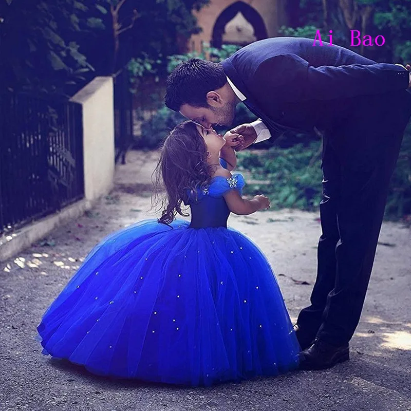 Robe de demoiselle d'honneur аппликация fête Пышное Платье de princesse de bal robe de премьера Причастие