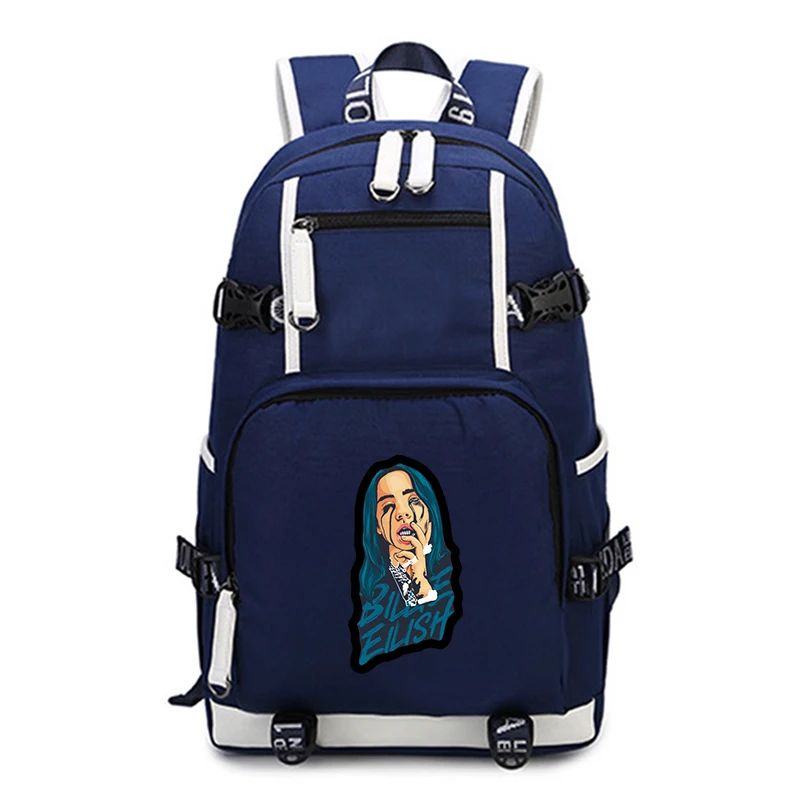 Холщовый Рюкзак Mochila Billie Eilish школьные сумки для подростков женщин и мужчин рок-мешок большой емкости удобный рюкзак для путешествий портфель
