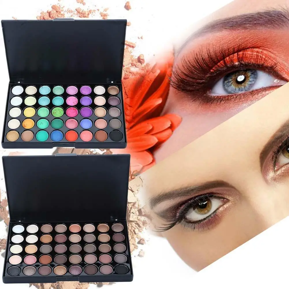 

40-Color Eyeshadow, Warm Color, Smoky Makeup, Make-Up Palette, Pearly Matte Multi-Color Eyeshadow Palette